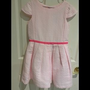 NWOT Jacadi girls 8y pink dress, short sleeves
